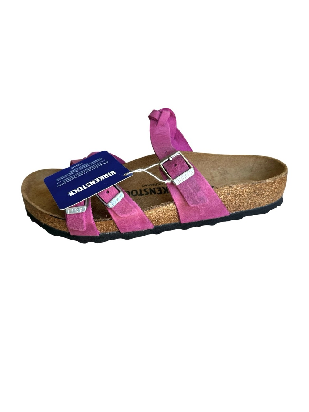 🆕 Birkenstock Franca Braided Fuchsia Oiled Leather Sandal Slides - Picture 8 of 9